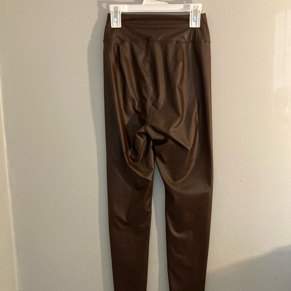 Aerie High-Rise Brown pleather Leggings - Picture 3 of 3